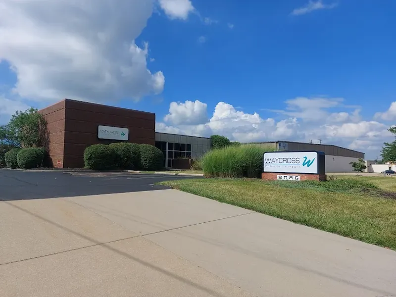 Waycross Community Media building and sign in Forest Park